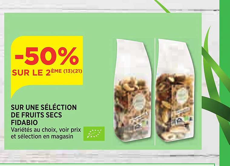 une sélection de fruits secs fidabio