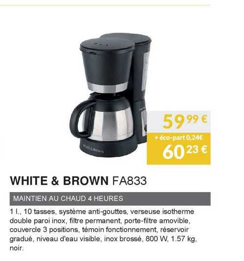 white & brown maintien chaud 4 heures