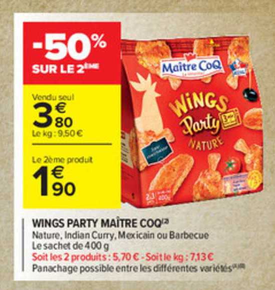 wings party maître coq
