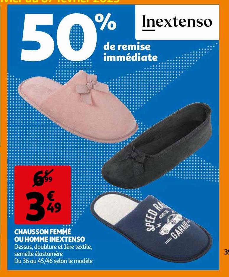 Chausson Femme Ou Homme Inextenso