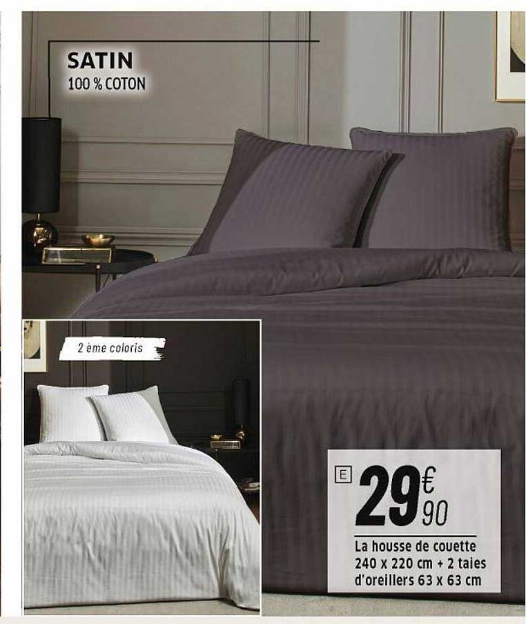 la housse de couette 240 x 220 cm + 2 taies d'oreillers 63 x 63 cm