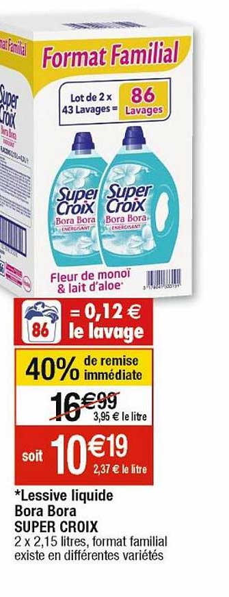 Lessive Liquide Bora Bora Super Croix
