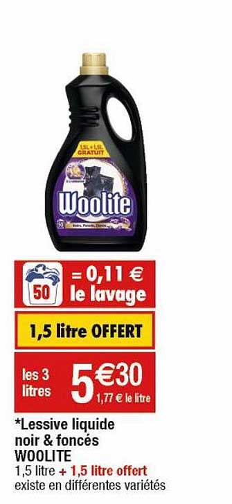 lessive liquide noir & foncés woolite