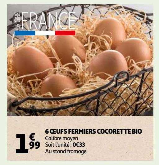 6 Oeufs Fermiers Cocorette Bio