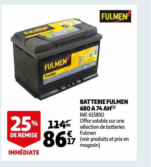 Batterie Fulmen 680 A 74 Ah