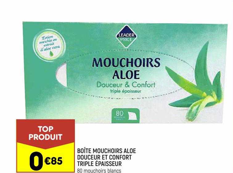 Boîte Mouchoirs Aloé Douceur Et Confort Triple épaisseur