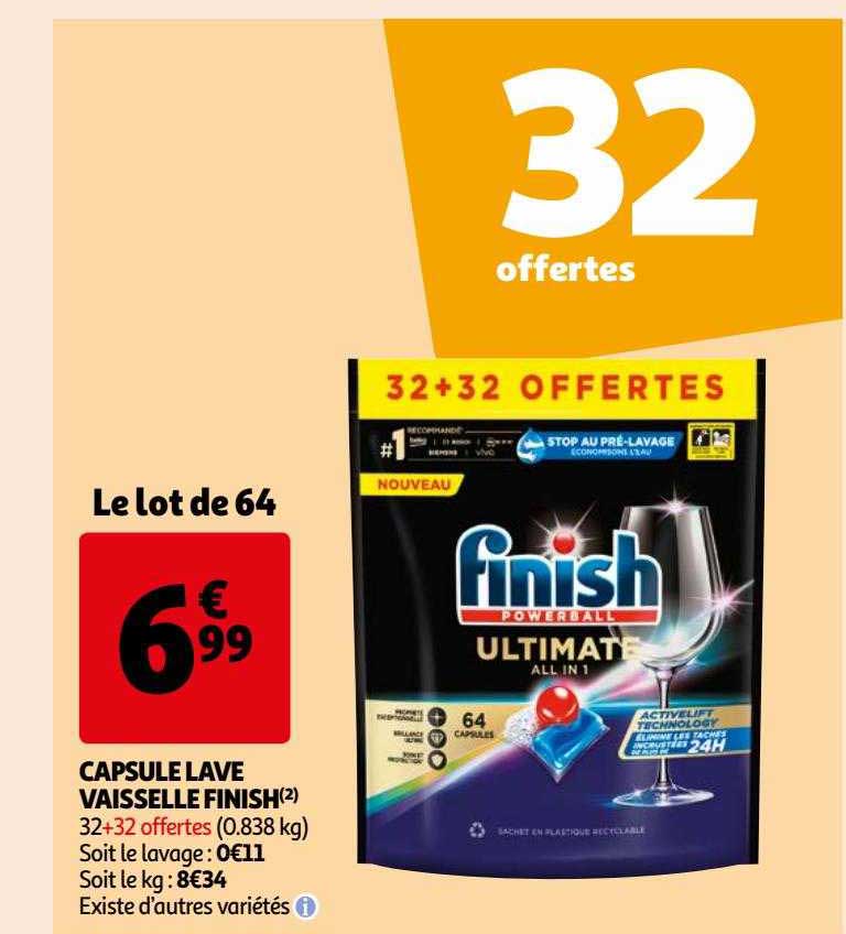 capsules lave vaisselle finish