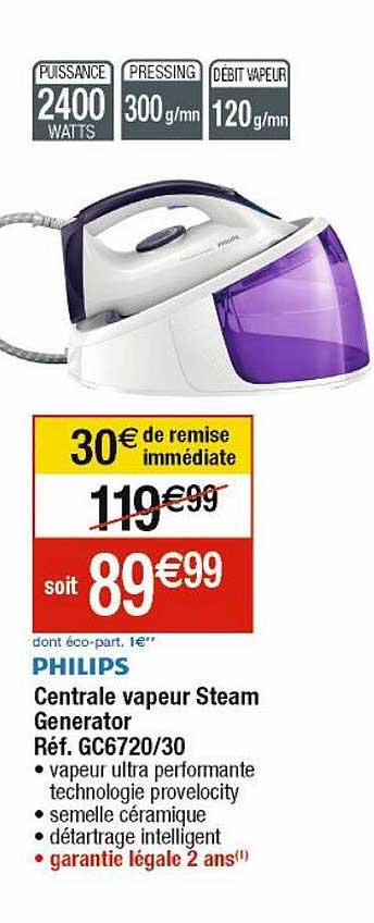 centrale vapeur steam generator philips