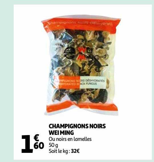 champignons noirs wei ming