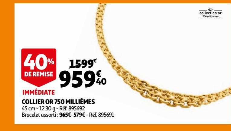 collier or 750 millièmes