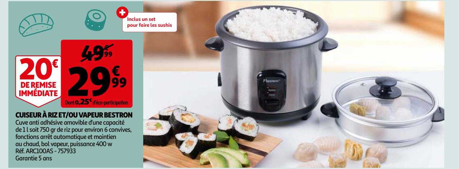 cuiseur à riz et-ou vapeur bestron