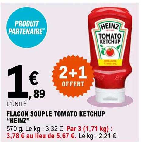 flacon souple tomato ketchup "heinz"
