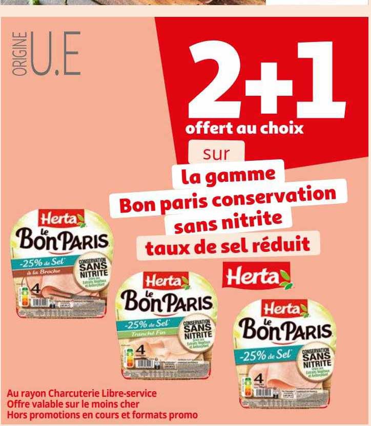 la gamme bon paris conservation sans nitrite taux de sel réduit  herta