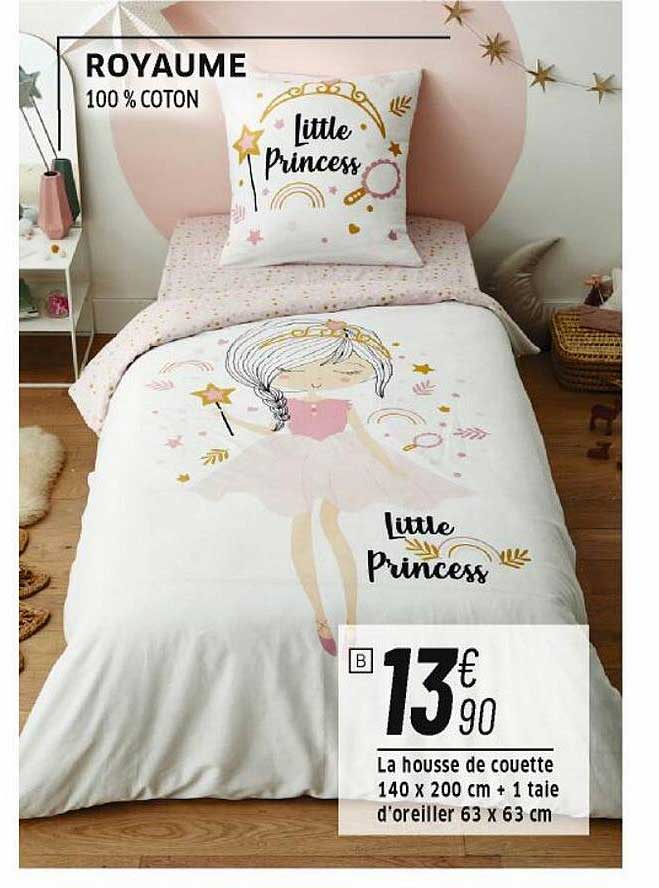 la housse de couette 140 x 200 cm + 1 taie d'oreiller 63 x 63 cm royaume
