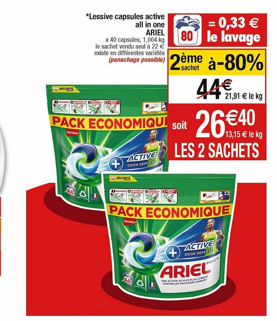 lessive capsules active all in one ariel