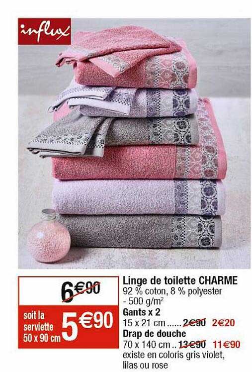 linge de toilette charme influx