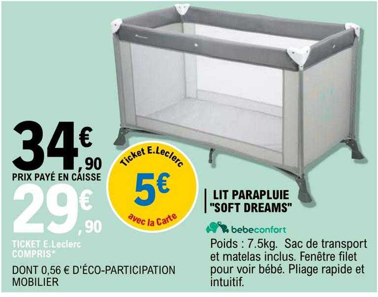 lit parapluie "soft dreams" bébé confort