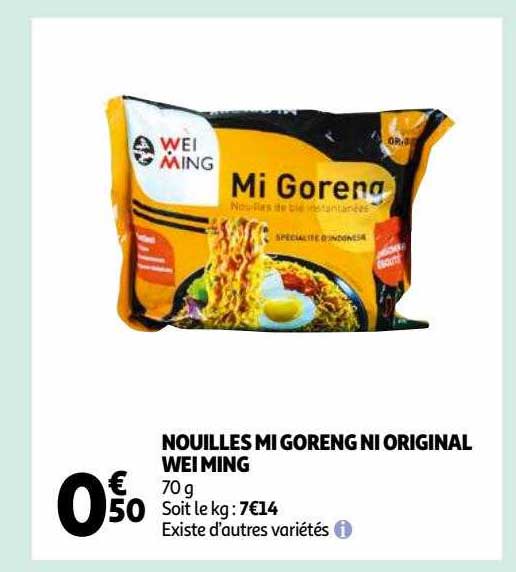 nouilles mi goreng ni original wei ming