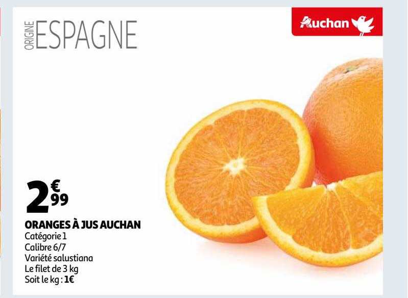 oranges à jus auchan salustiana