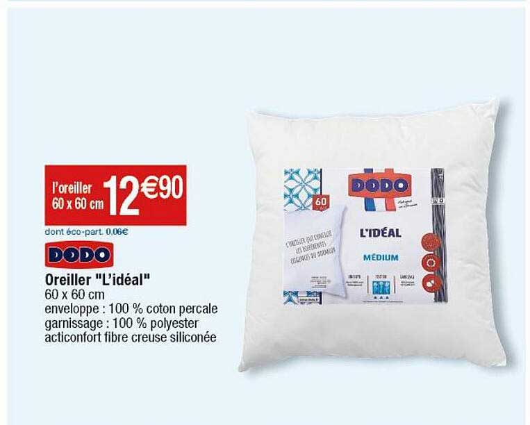 oreiller "l'idéal" dodo