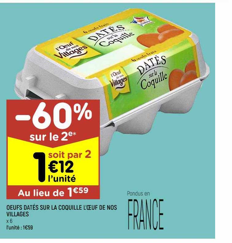 œufs datés sur la coquille l’œuf de nos villages