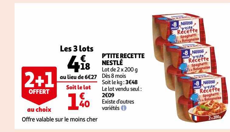 p'tite recette nestlé