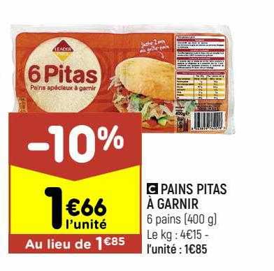 pain pitas à garnir