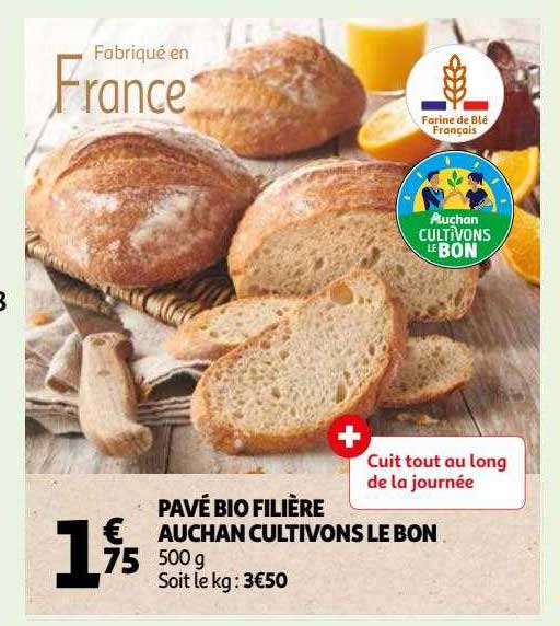 pavé bio filière auchan cultivons le bon