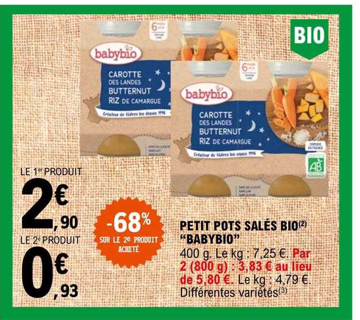 petit pots salés bio "babybio"