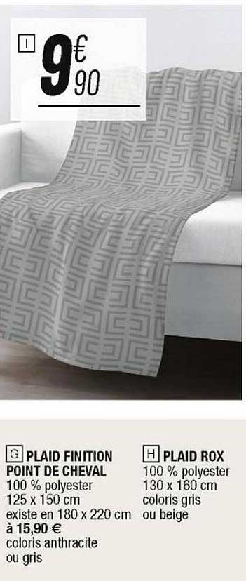 plaid finition point de cheval, plaid rox