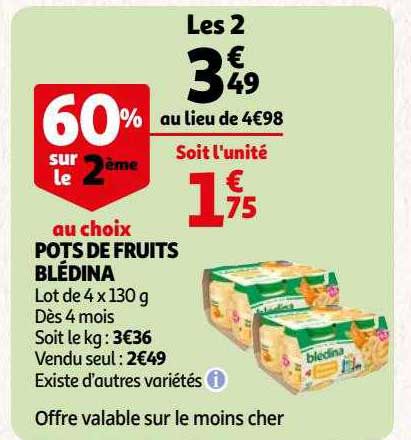 pots de fruits blédina
