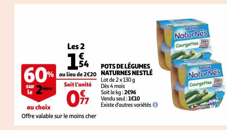 pots de légumes naturnes nestlé