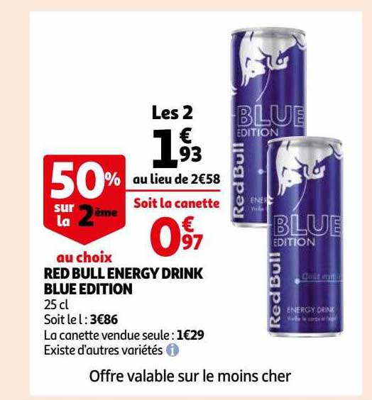 red bull energy drink blue edition