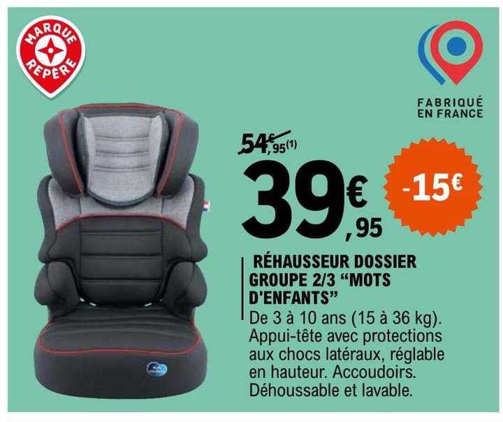 rehausseur dossier groupe 2-3 "mots d'enfants"