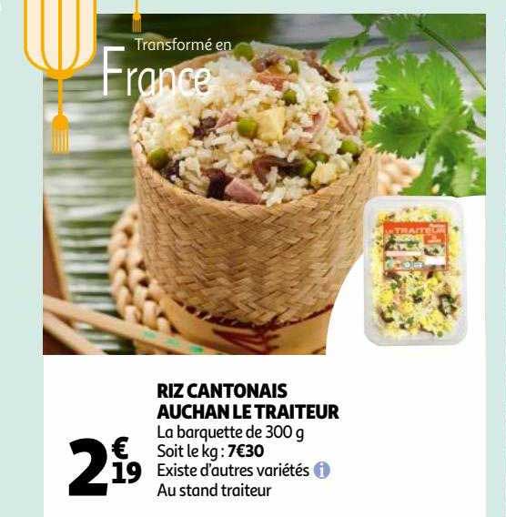 riz cantonais auchan le traiteur