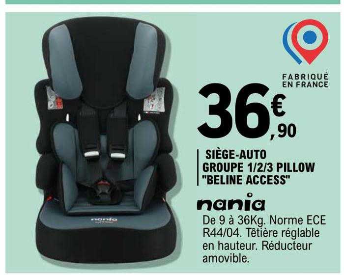 siège-auto groupe 1-2-3 pillow "beline access" nania