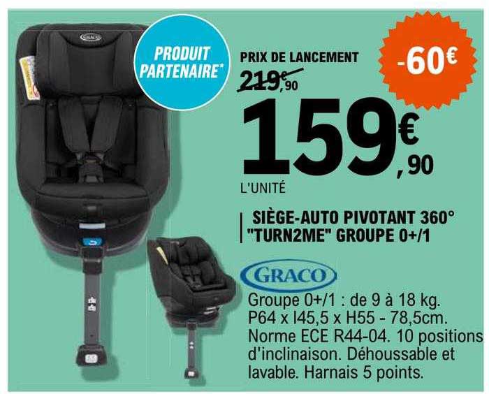 siège-auto pivotant 360° "turn2me" groupe 0+-1 graco