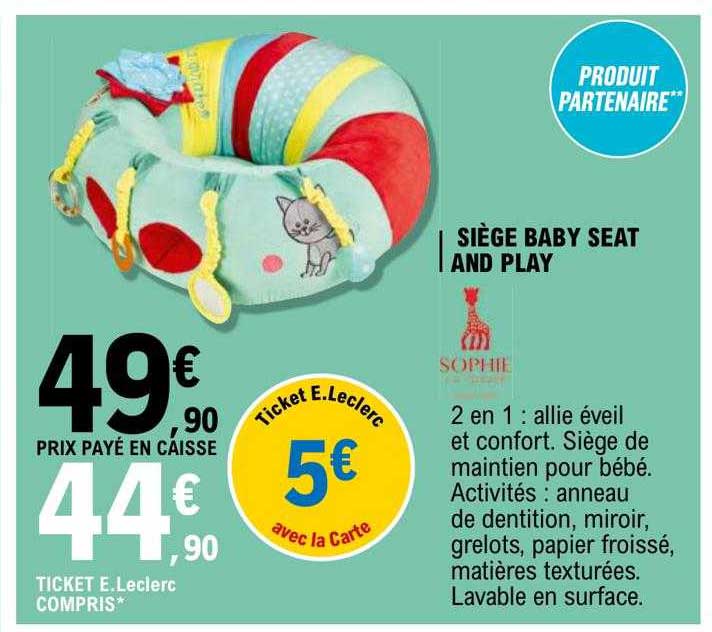 siège baby seat and play sophie la girafe