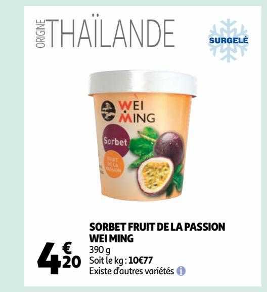 sorbet fruit de la passion wei ming