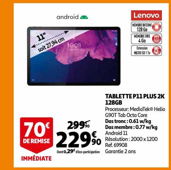 tablette p11 plus 2k 128gb lenovo