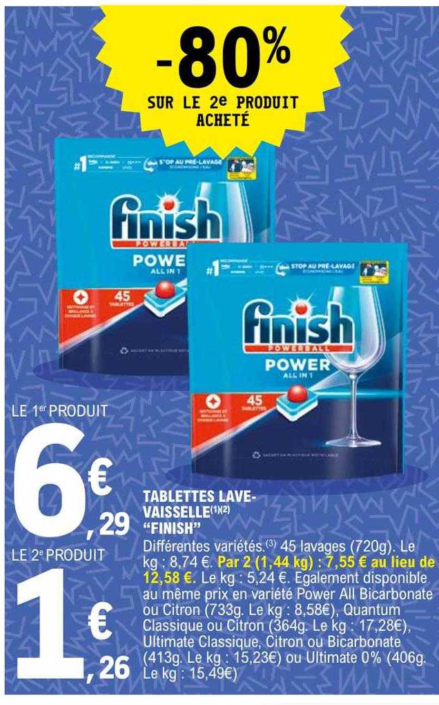 tablettes lave-vaisselle "finish"