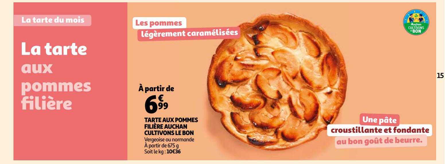 tarte aux pommes filière auchan cultivons le bon