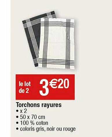 torchons rayures