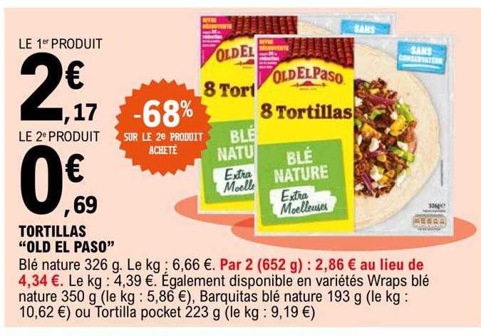 Tortillas "old El Paso"