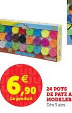 24 pots de pâte à modeler