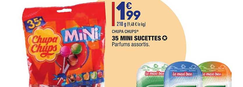 35 mini sucettes chupa chups