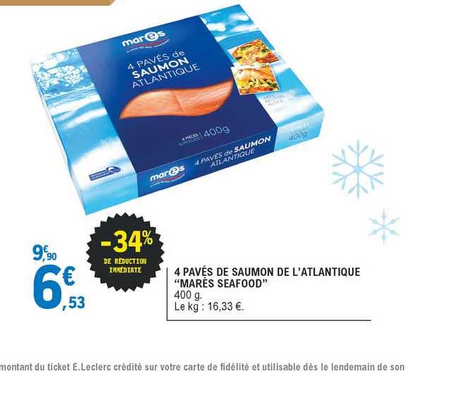 4 pavés de saumon de l'atlantique "marès seafood"