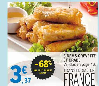 8 Nems Crevette Et Crabe