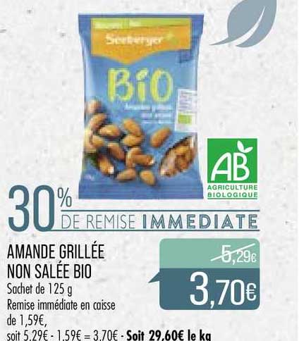 Amande Grillée Non Salée Bio