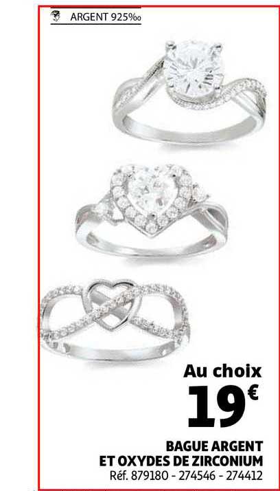 bague argent et oxydes de zirconium